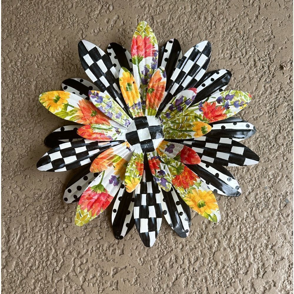 Hand Painted Flower Wall Decor